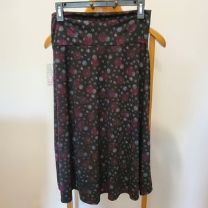 Lularoe Black Maxi Skirt Circles Azure Medi